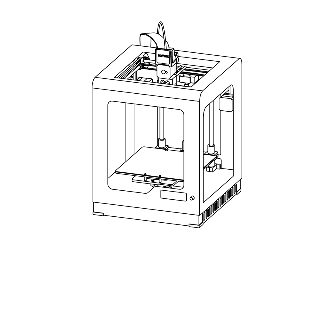 Components of M200 3D Printer | Zortrax Support Center